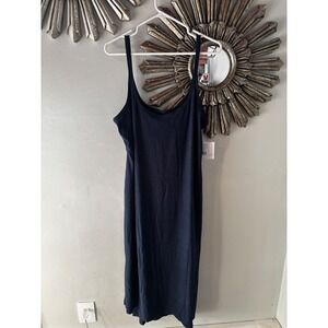 Beyond Yoga Navy Blue Midi Slip Dress